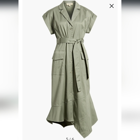 du paradis Dresses & Skirts - 🦋🦋🦋Host Pick🦋🦋🦋Du paradis tie waist Assymetric Hem shirt dress